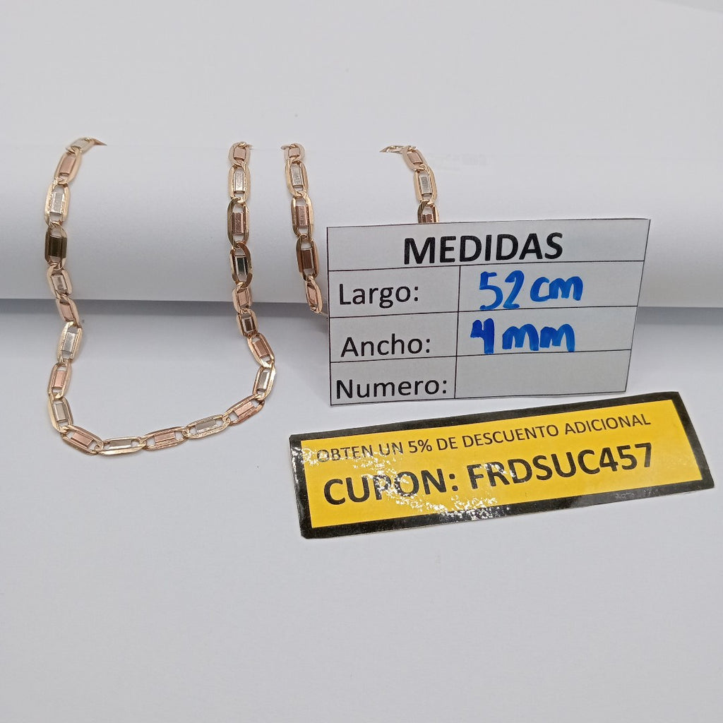 CADENA ORO COMBINADO 10 K 11.2 GRMS (SEMINUEVO)