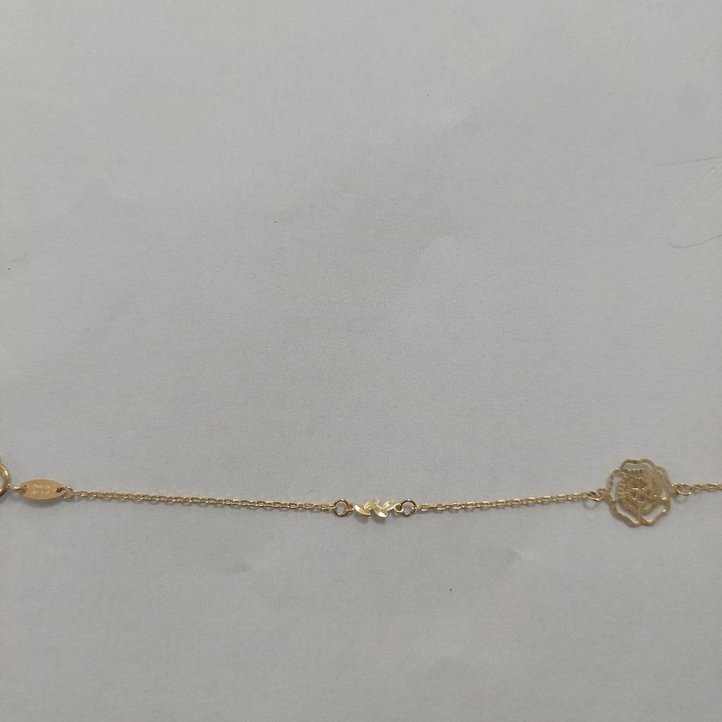 PULSERAS TEJIDO ESPECIAL C/DIJE ORO 10K 18 CM 0.8 GR (NUEVO)