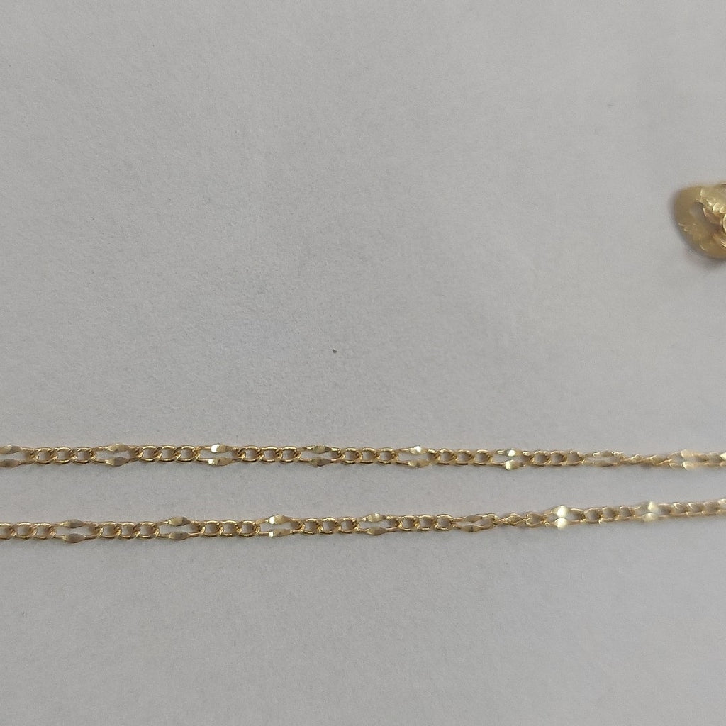 CADENAS TEJIDO FIGARO ORO 10K 40 A 45 CM 1 GR (NUEVO)