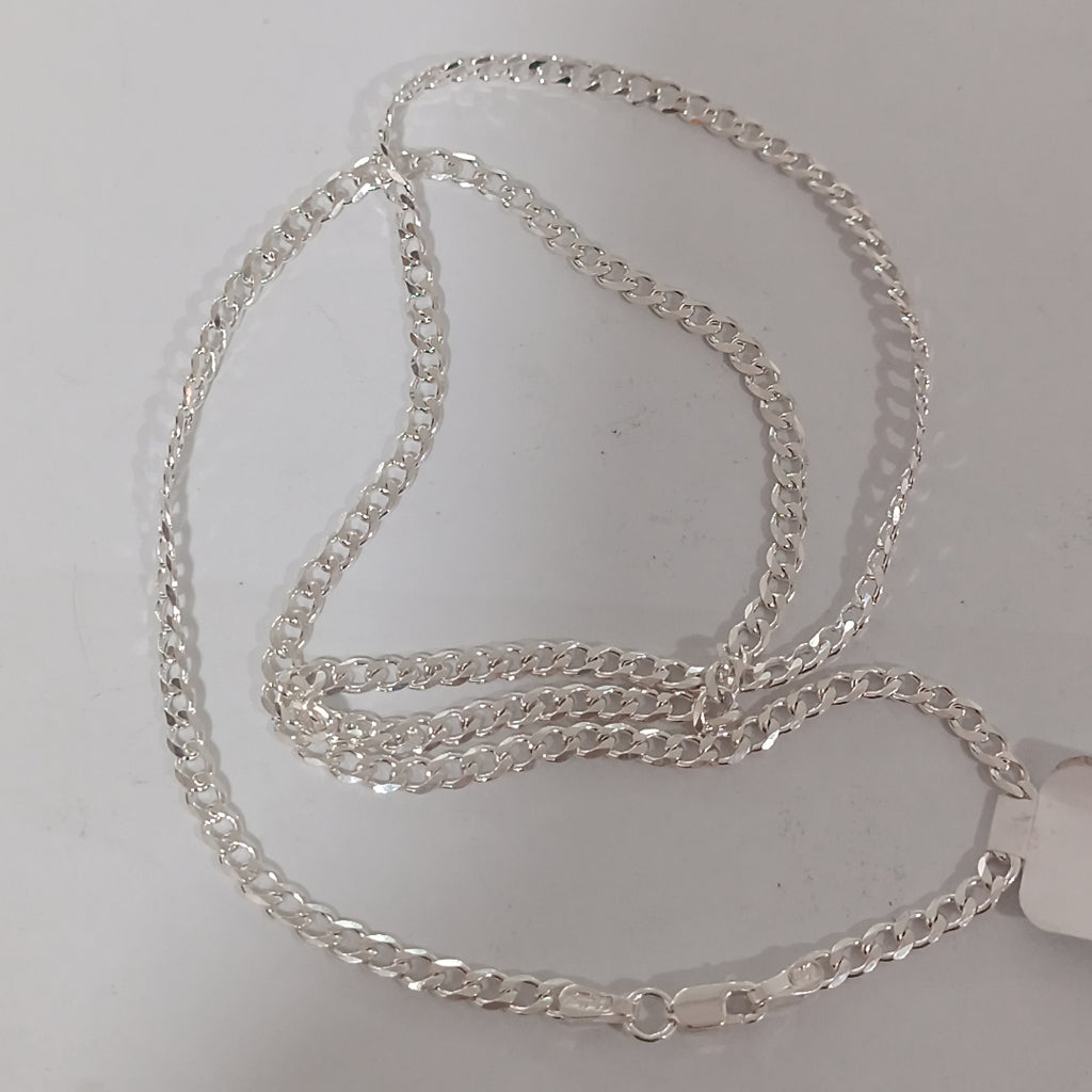 CADENA BARBADA PLATA .925 55 CM 8.42 GR (NUEVO)