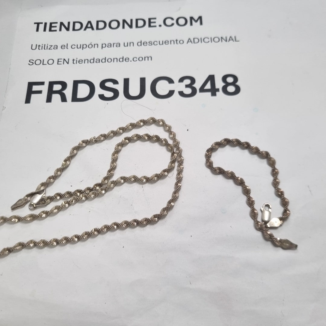 GARGANTILLA,PULSERA PLATA 18,90 GRMS (SEMINUEVO)