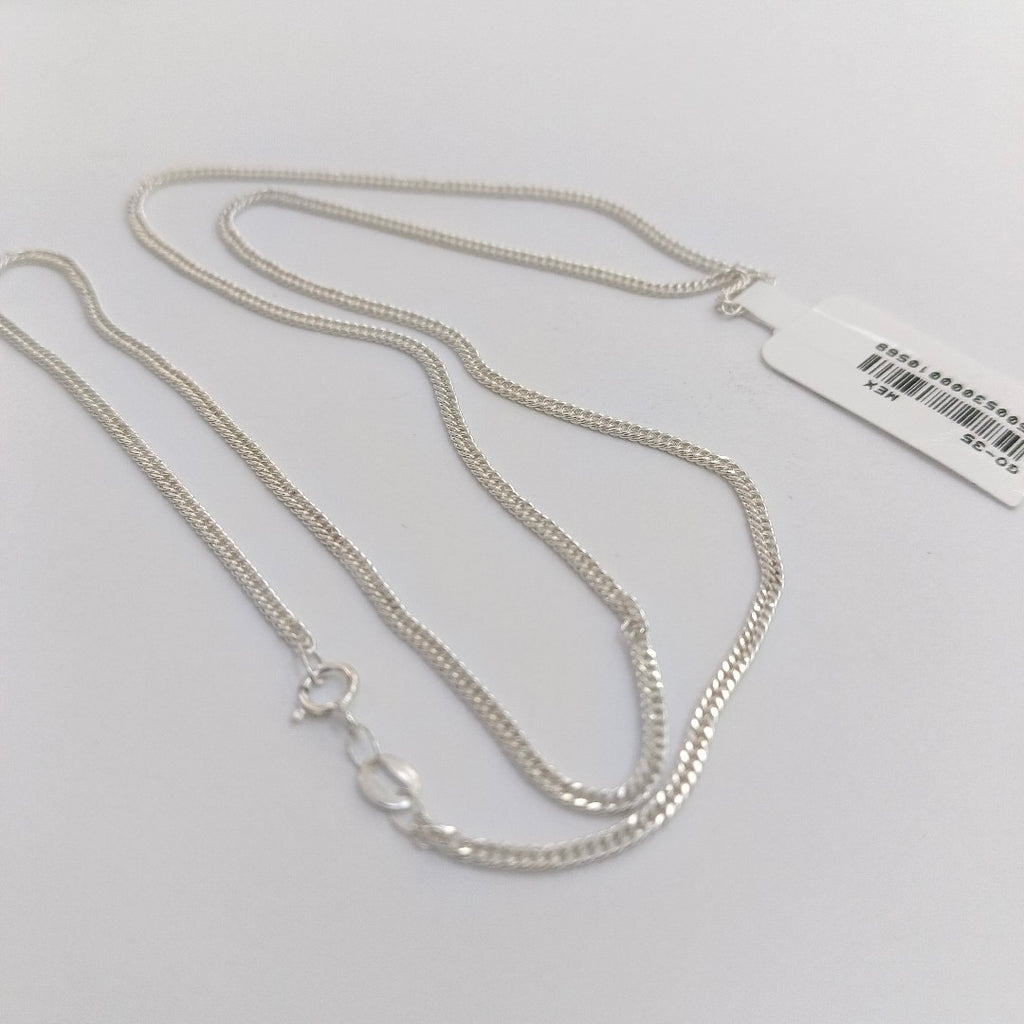 CADENA BARBADA PLATA .925 60 CM 5.02 GR (NUEVO)