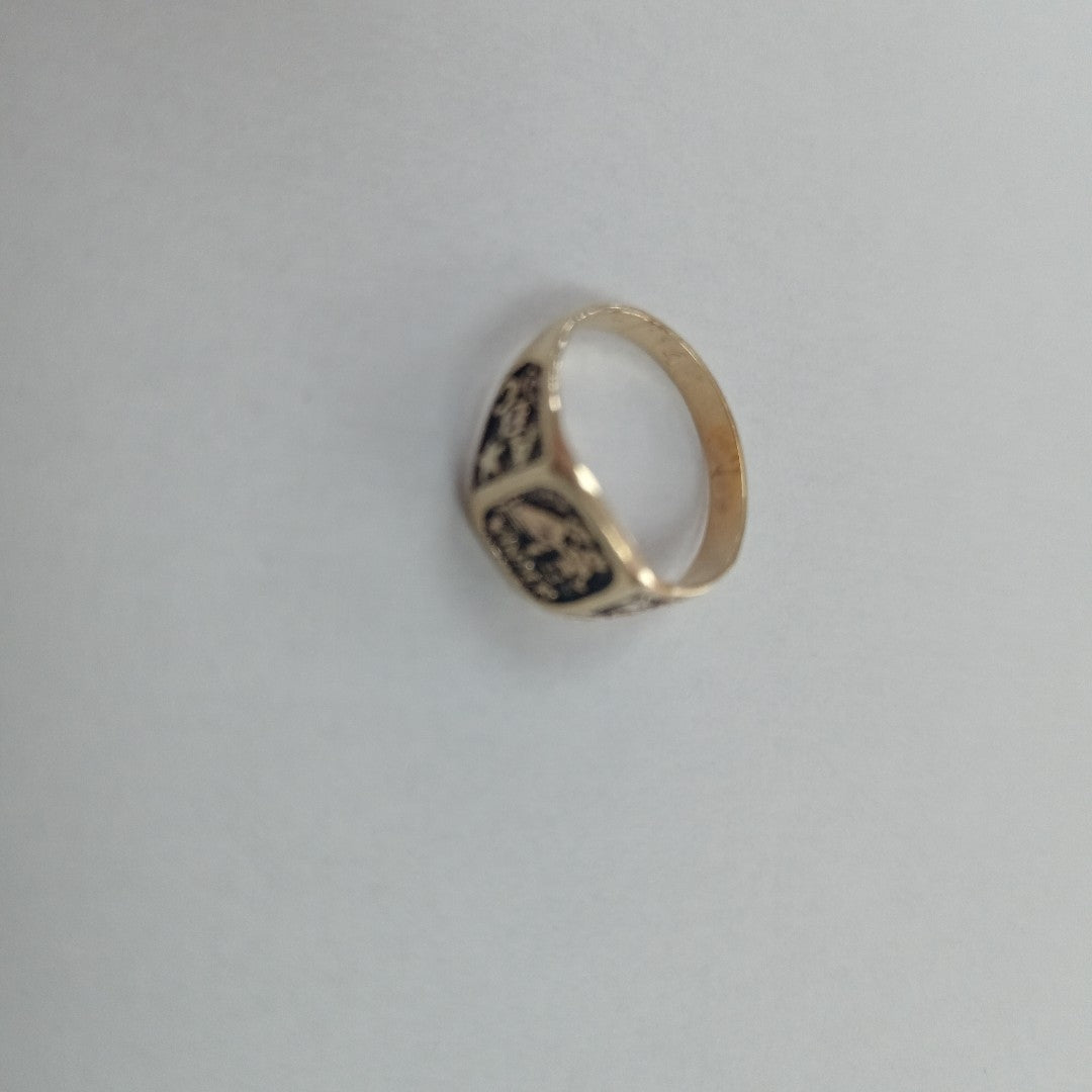 ANILLO DE GRADUACIÓN ORO 14 K 1.5 GRMS (SEMINUEVO)