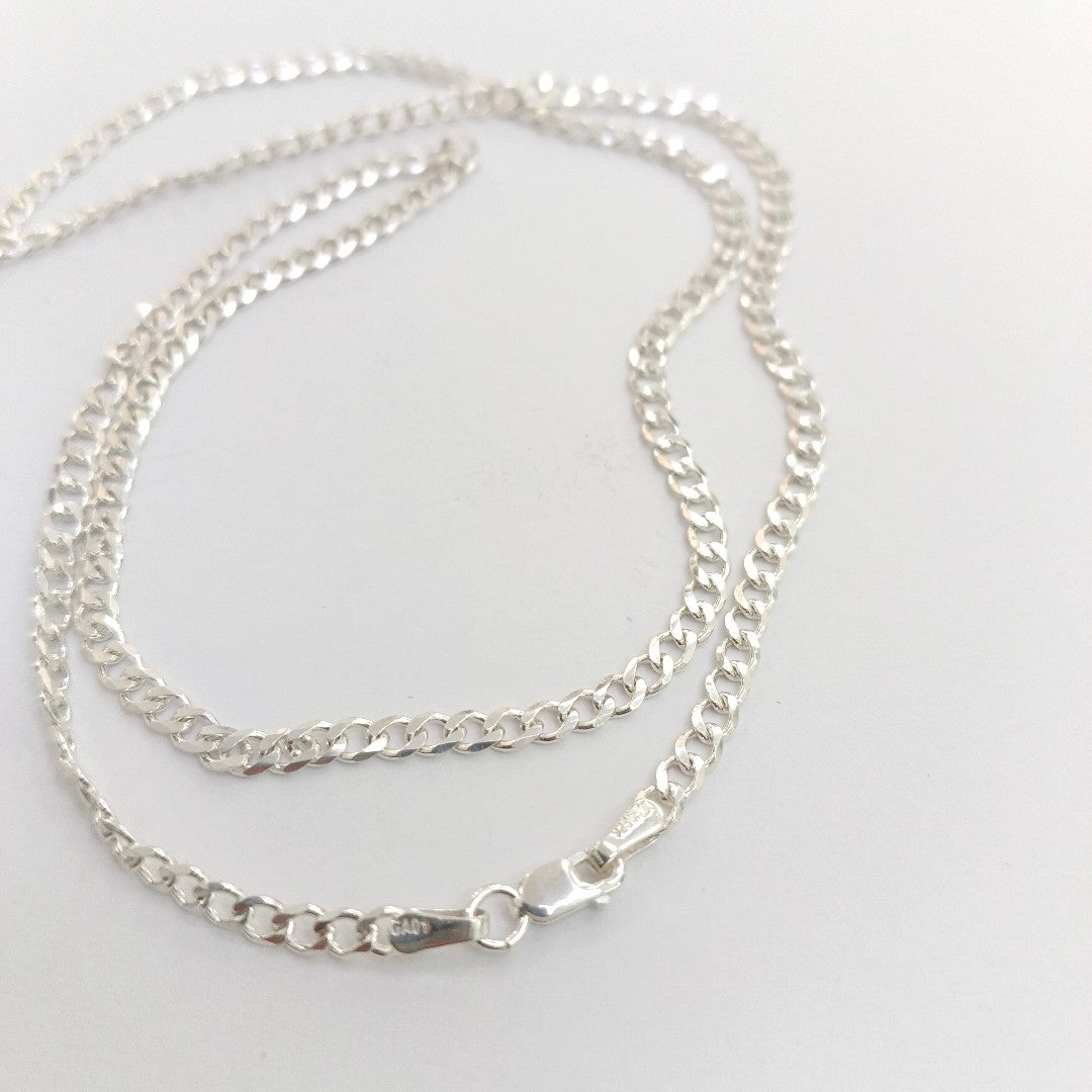 CADENA BARBADA PLATA .925 60 CM 9.32 GR (NUEVO)