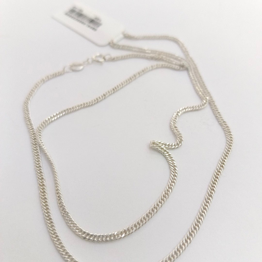 CADENA BARBADA PLATA .925 50 CM 4.12 GR (NUEVO)