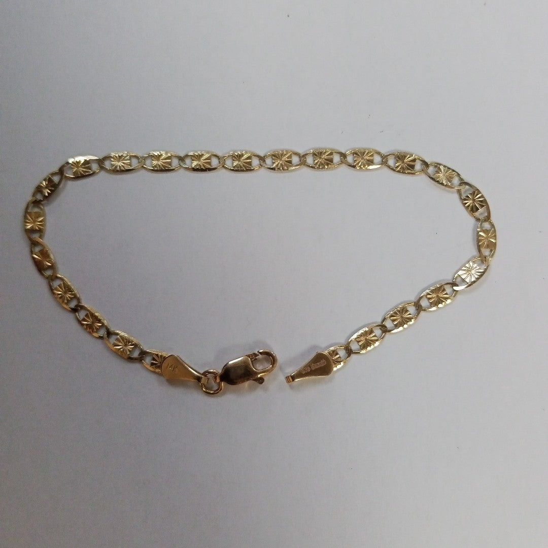 PULSERAS GUCHI ORO 14K 18 CM 2.9 GR (NUEVO)
