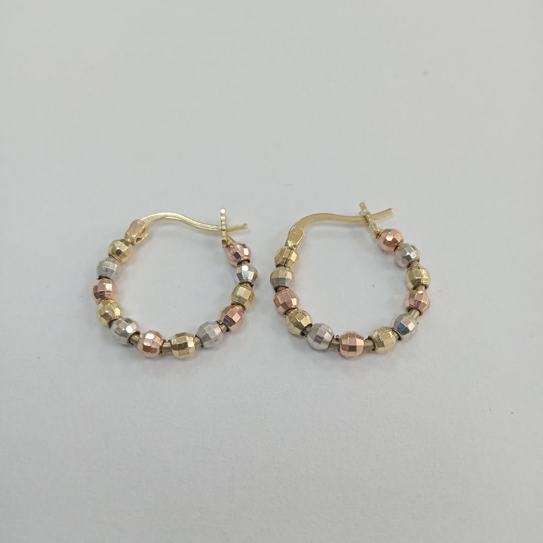 ARRACADAS PAR ORO,ORO COMBINADO 14 K 2,60 GRMS (SEMINUEVO)