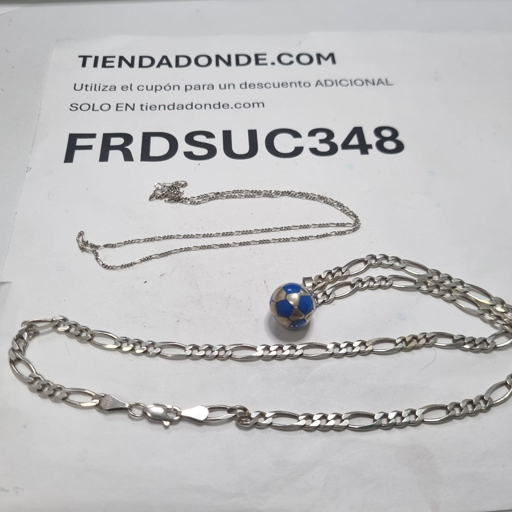 CADENA, DIJE PLATA 23 GRMS (SEMINUEVO)