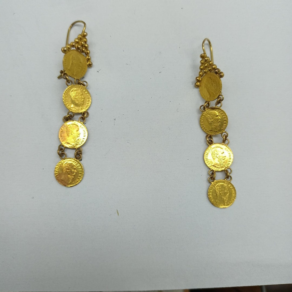 ARETES PAR ORO 14 K 6,10 GRMS (SEMINUEVO)