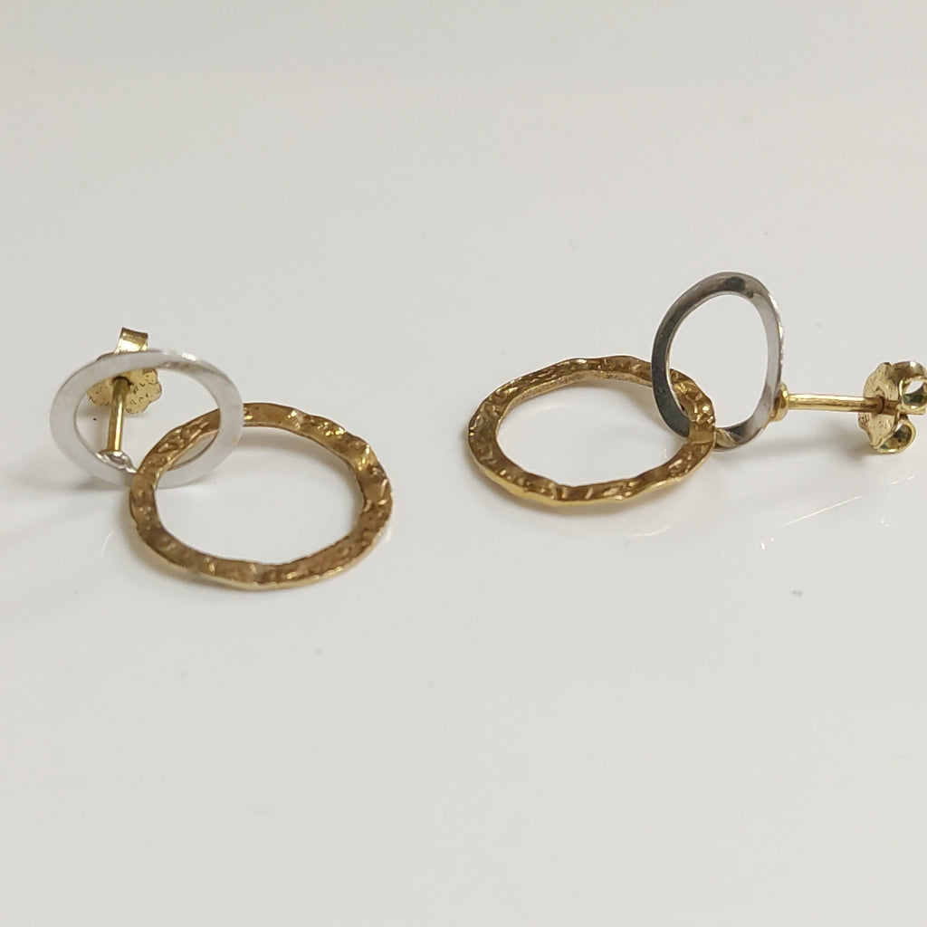 BROQUELES PAR ORO COMBINADO 14 K 1.9 GRMS (SEMINUEVO)