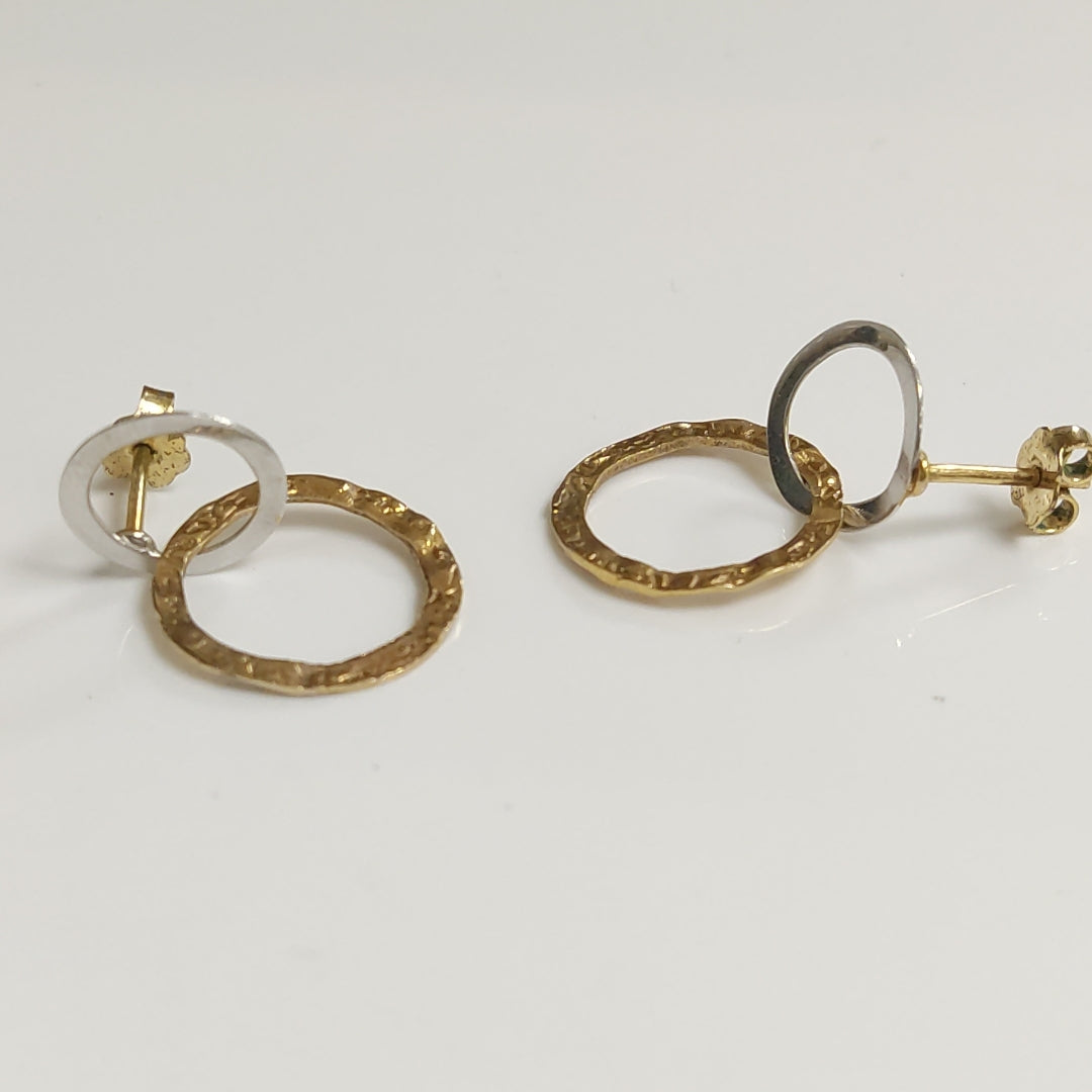 BROQUELES PAR ORO COMBINADO 14 K 1.9 GRMS (SEMINUEVO)