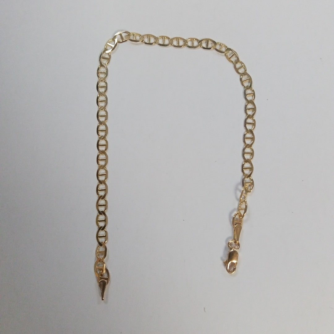 PULSERAS TEJIDO MARINERA ORO 14K 21 CM 3.4 GR (NUEVO)