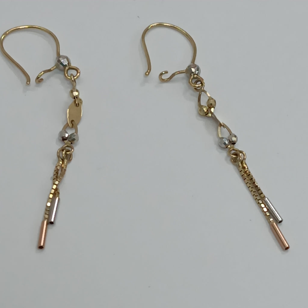 ARETES PAR ORO 14 K 1.3 GRMS (SEMINUEVO)