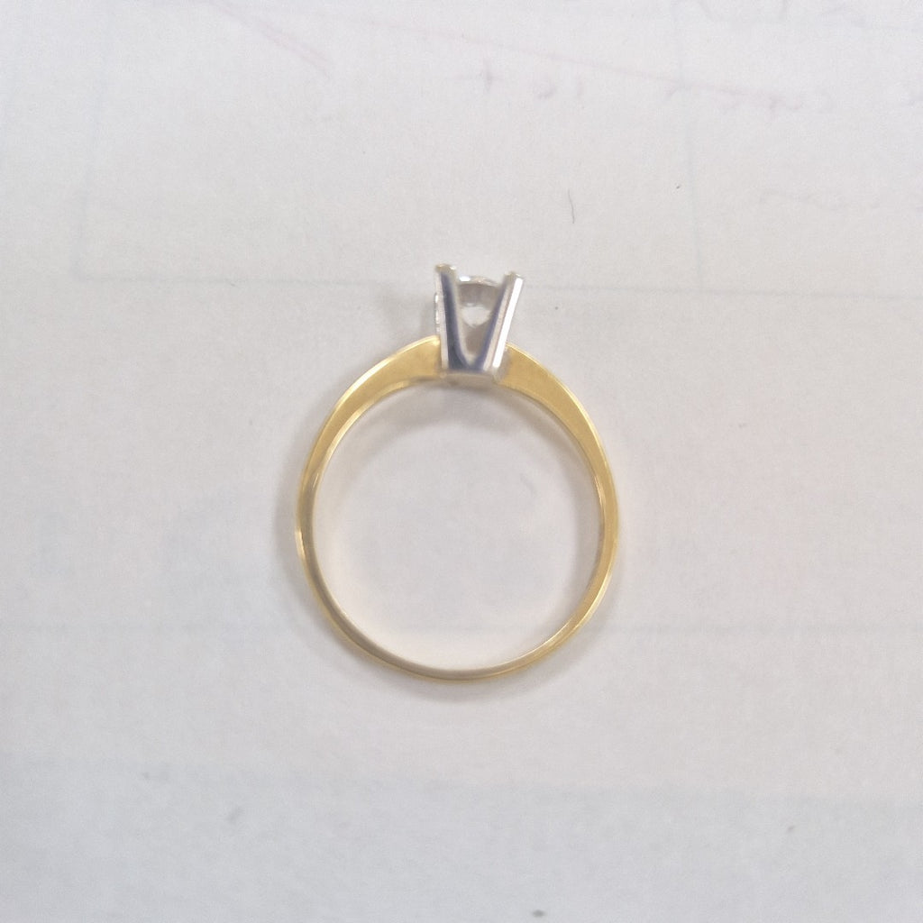 ANILLITO,SOLITARIO ORO 14 K 1,90 GRMS (SEMINUEVO)