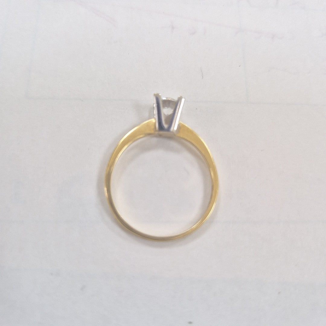 ANILLITO,SOLITARIO ORO 14 K 1,90 GRMS (SEMINUEVO)