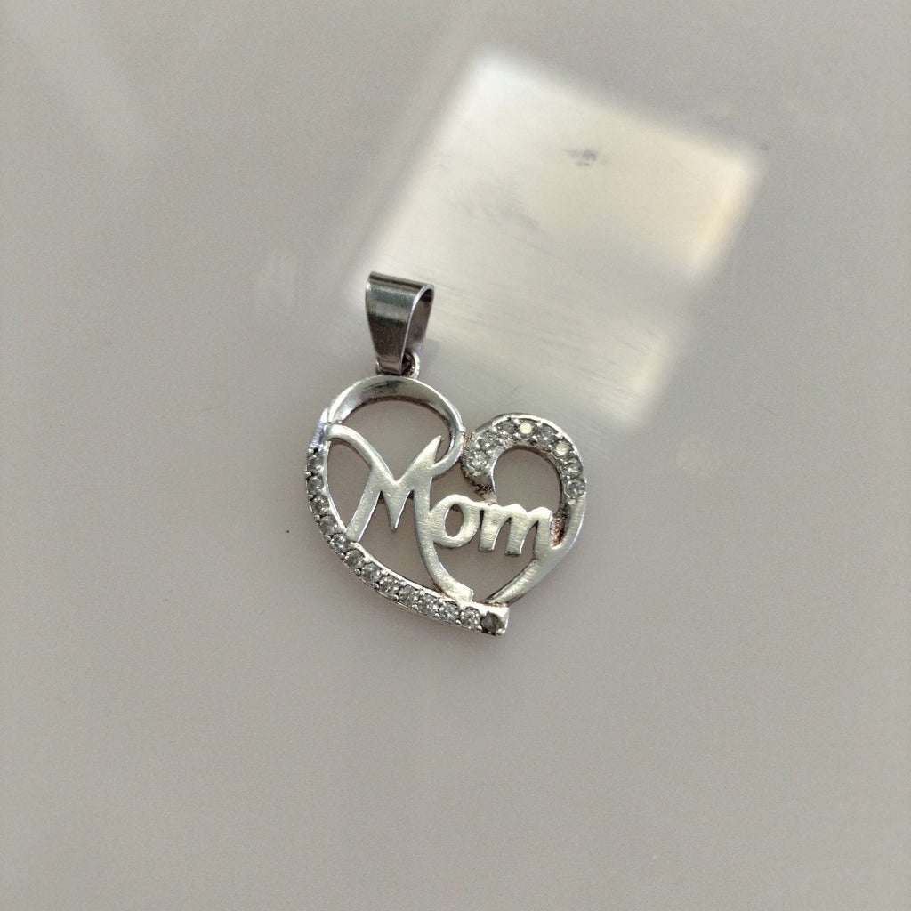 DIJE CORAZON C/CIRCONIAS PLATA .925 3.1 GR (NUEVO)