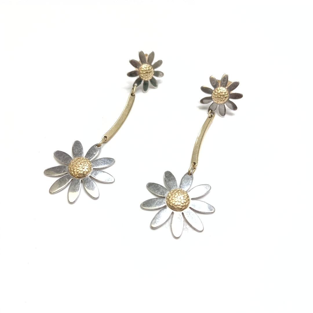 BROQUELES PAR ORO,ORO BLANCO 14 K 4,10 GRMS (SEMINUEVO)