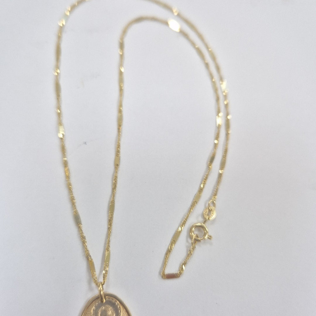CADENA,MEDALLA RELIGIOSA ORO 10 K 3,50 GRMS (SEMINUEVO)