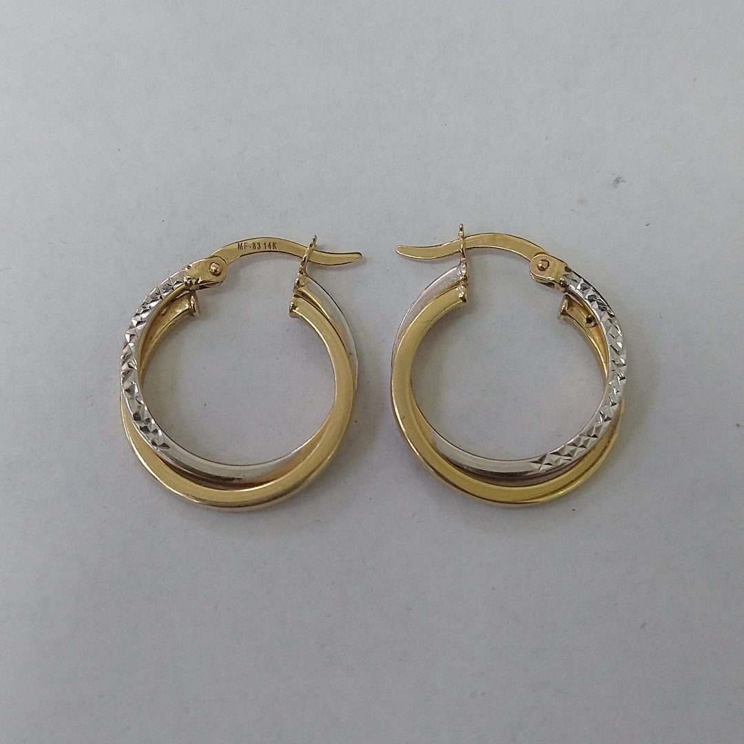 ARRACADAS PAR ORO 14 K 2.3 GRMS (SEMINUEVO)