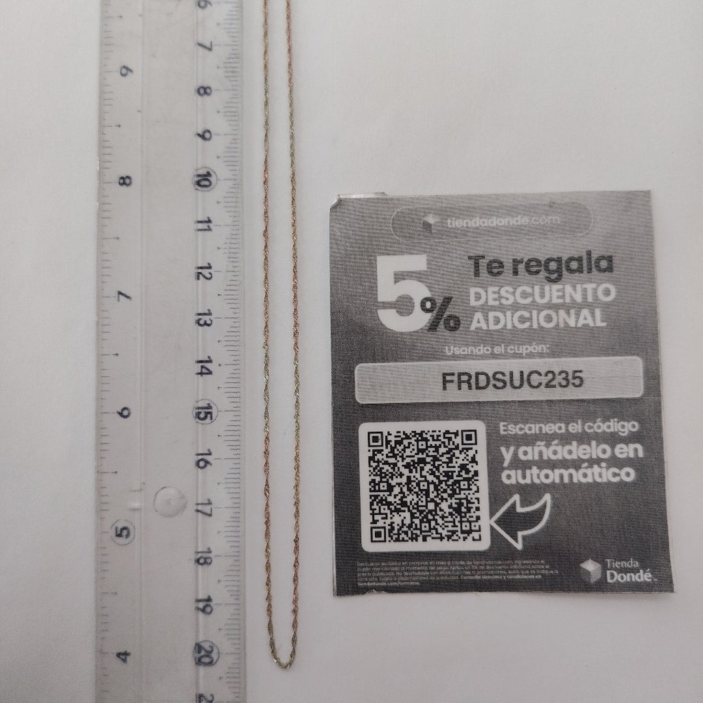 CADENA ORO 10 K 0,80 GRMS (SEMINUEVO)