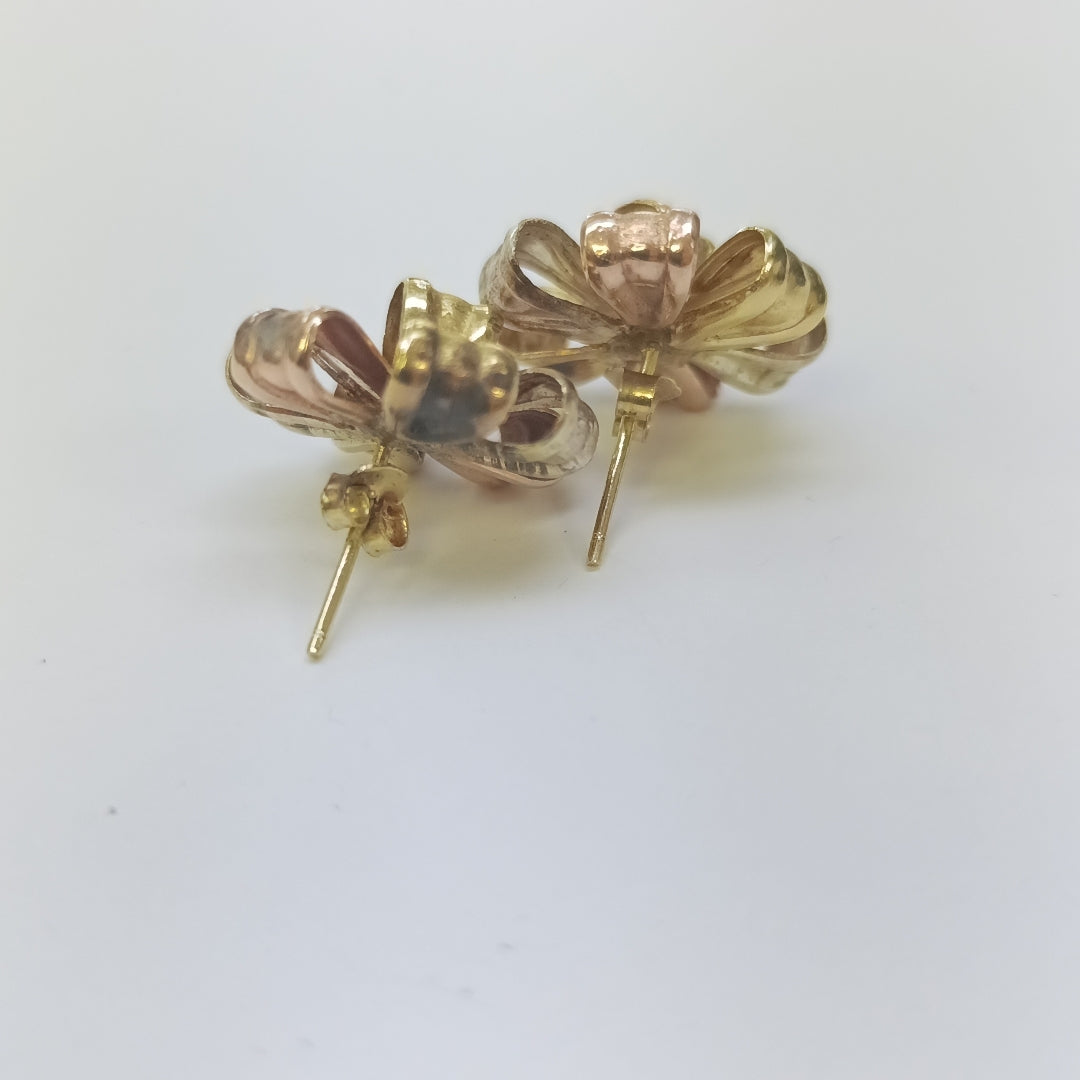 BROQUELES PAR ORO COMBINADO 14 K 3,70 GRMS (SEMINUEVO)