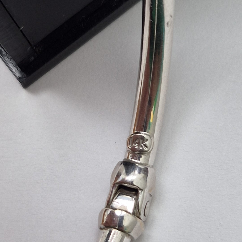 PULSERA RIGIDA ORO, ORO BLANCO 14 K 32.8 GRMS (SEMINUEVO)