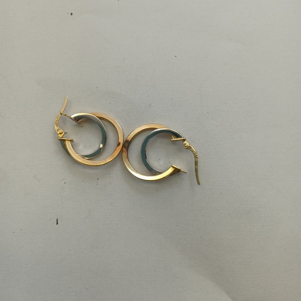 ARRACADAS PAR ORO COMBINADO 14 K 1,90 GRMS (SEMINUEVO)