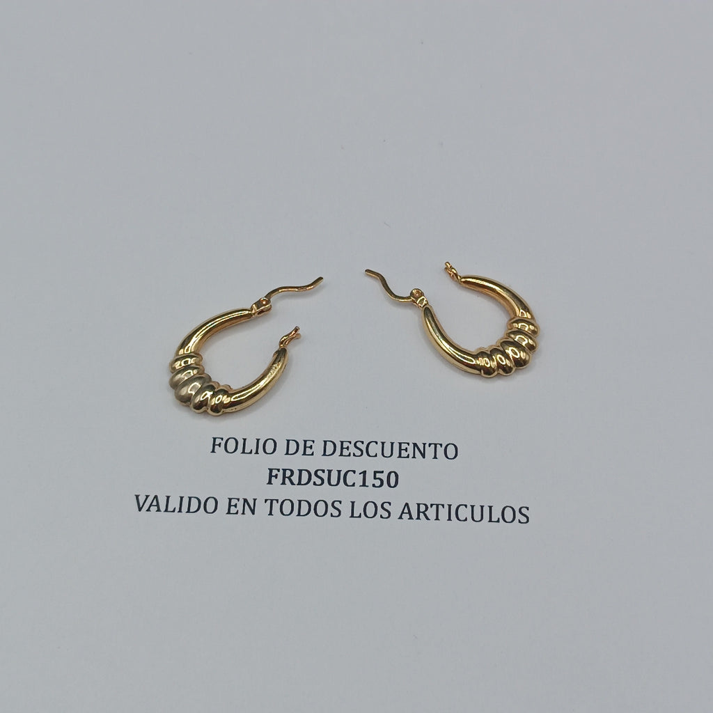 ARRACADAS PAR ORO 14 K 1.7 GRMS (SEMINUEVO)