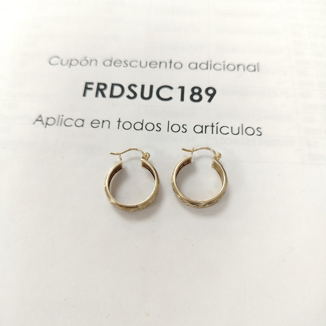 ARRACADAS PAR ORO 10 K 2.5 GRMS (SEMINUEVO)