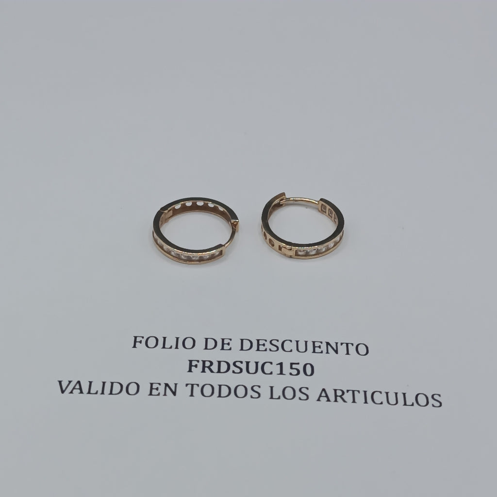 ARETES PAR ORO 14 K 1,60 GRMS (SEMINUEVO)