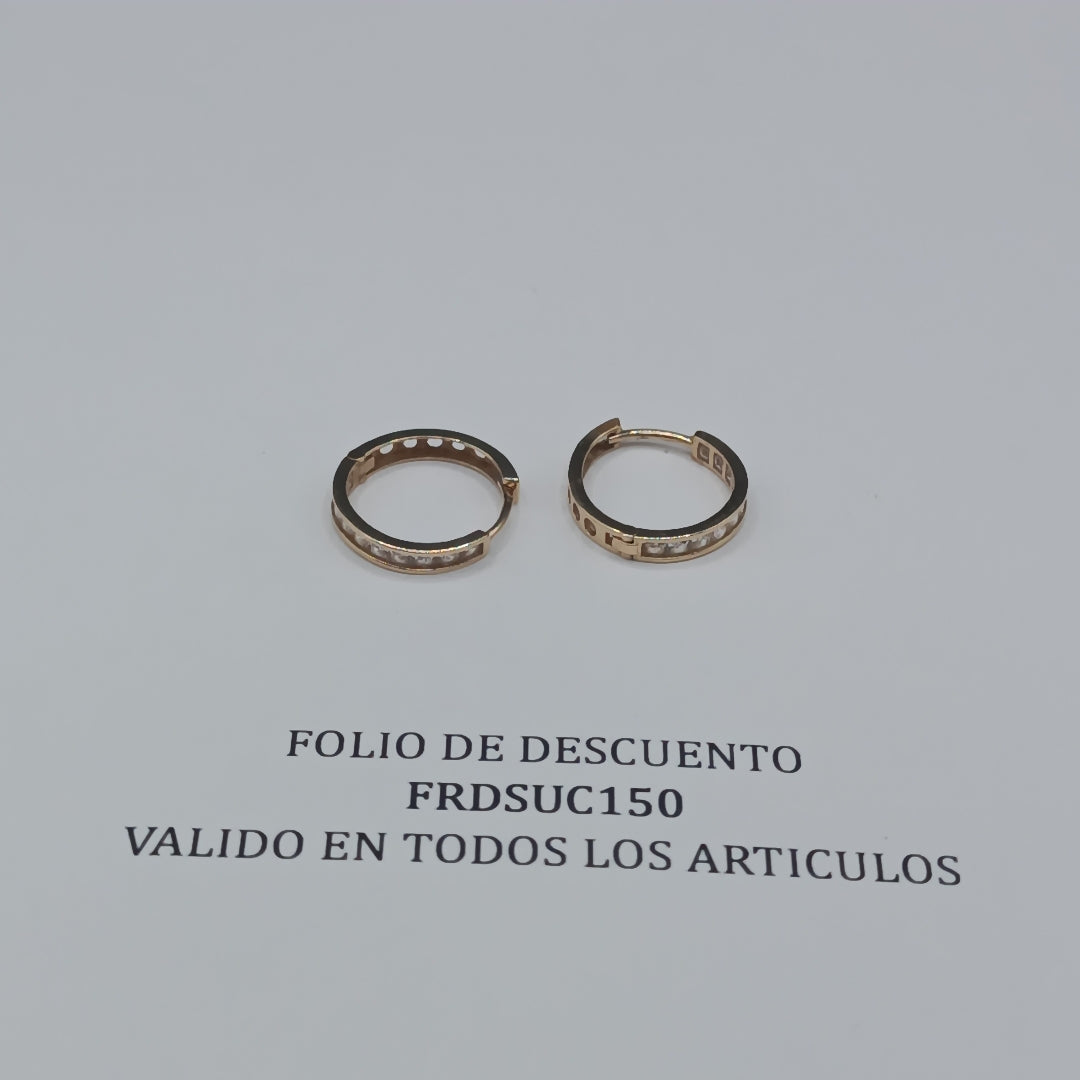 ARETES PAR ORO 14 K 1,60 GRMS (SEMINUEVO)