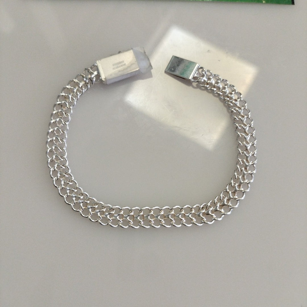 PULSERA TEJIDO CHINO PLATA .925 18 CM 7.9 GR (NUEVO)