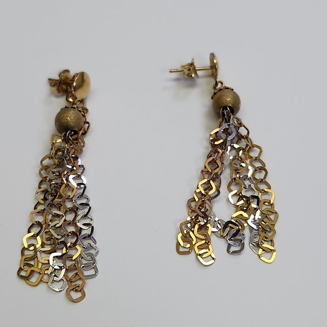 ARETES PAR ORO 14 K 4,20 GRMS (SEMINUEVO)