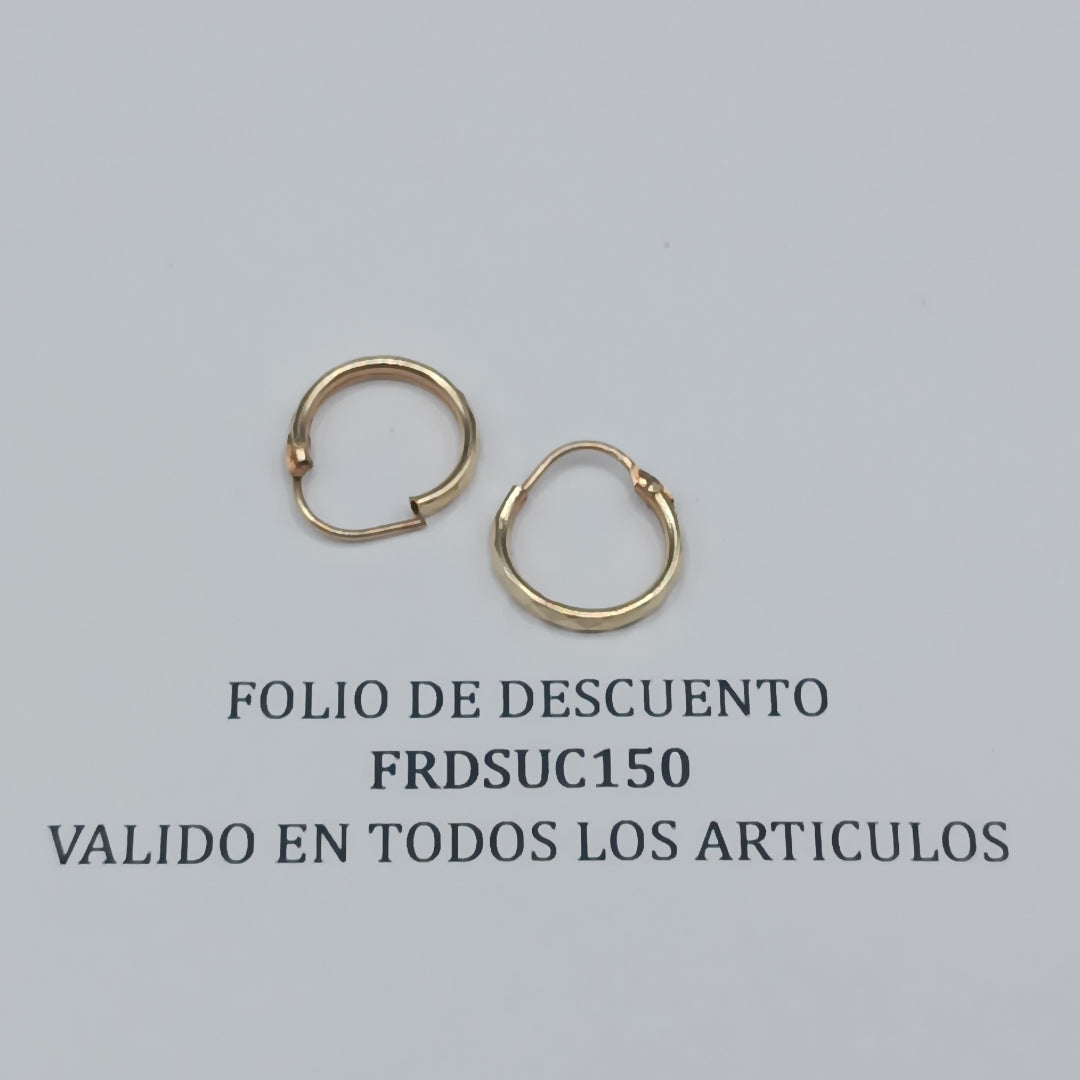 ARRACADAS PAR ORO 10 K 0.5 GRMS (SEMINUEVO)