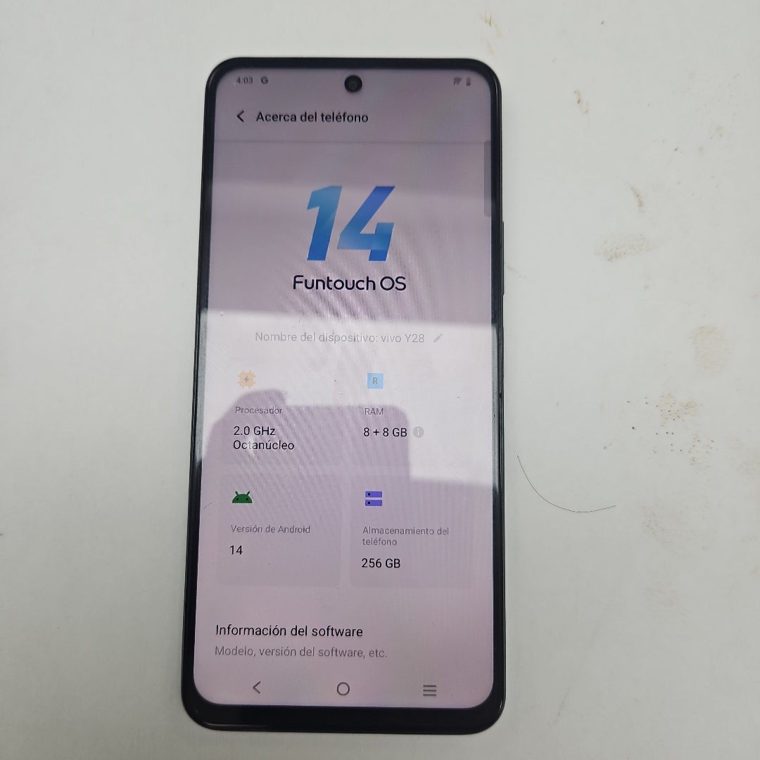 CELULAR VIVO Y28 V2352 256 GB 8 GB RAM (SEMINUEVO)