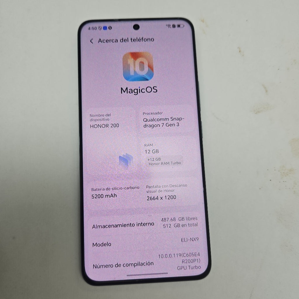 CELULAR HONOR 200 5G ELI-NX9 (2024) 512 GB 12 GB RAM (SEMINUEVO)