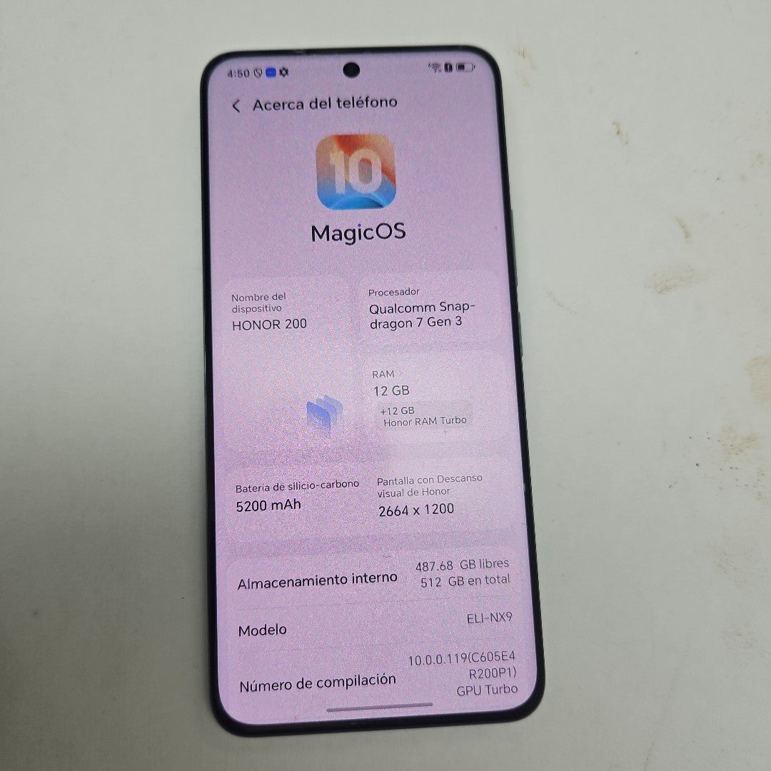 CELULAR HONOR 200 5G ELI-NX9 (2024) 512 GB 12 GB RAM (SEMINUEVO)