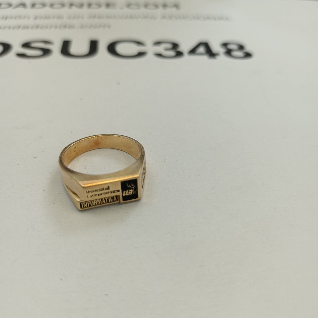 ANILLO DE GRADUACIÓN ORO 14 K 5.5 GRMS (SEMINUEVO)