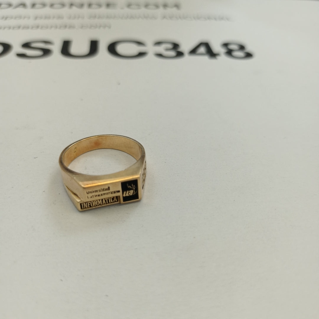 ANILLO DE GRADUACIÓN ORO 14 K 5.5 GRMS (SEMINUEVO)