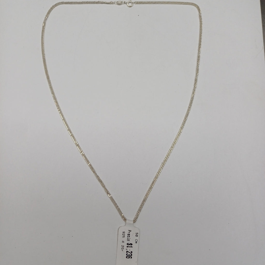 CADENA BARBADA PLATA .925 50 CM 4.22 GR (NUEVO)