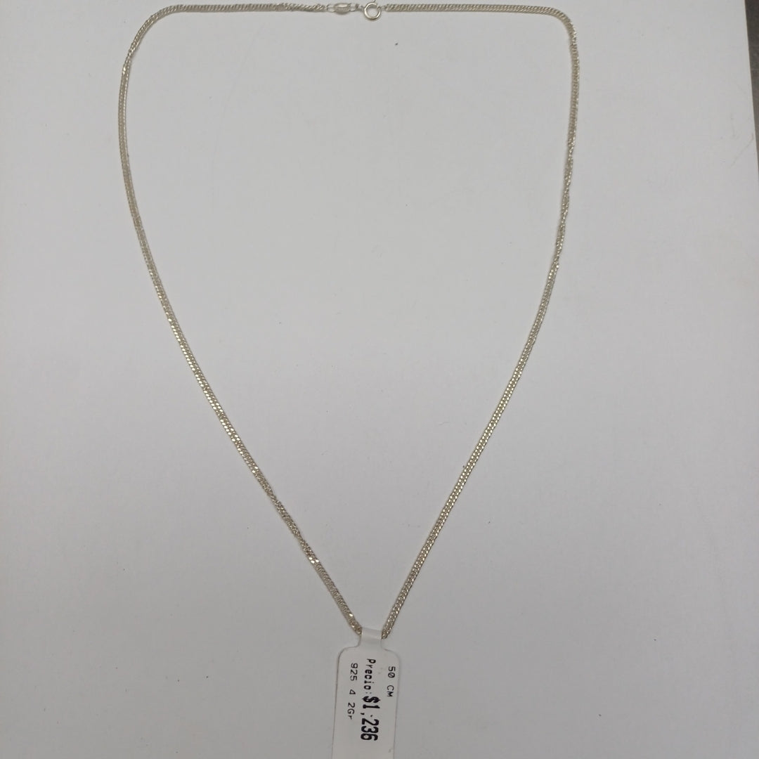CADENA BARBADA PLATA .925 50 CM 4.22 GR (NUEVO)
