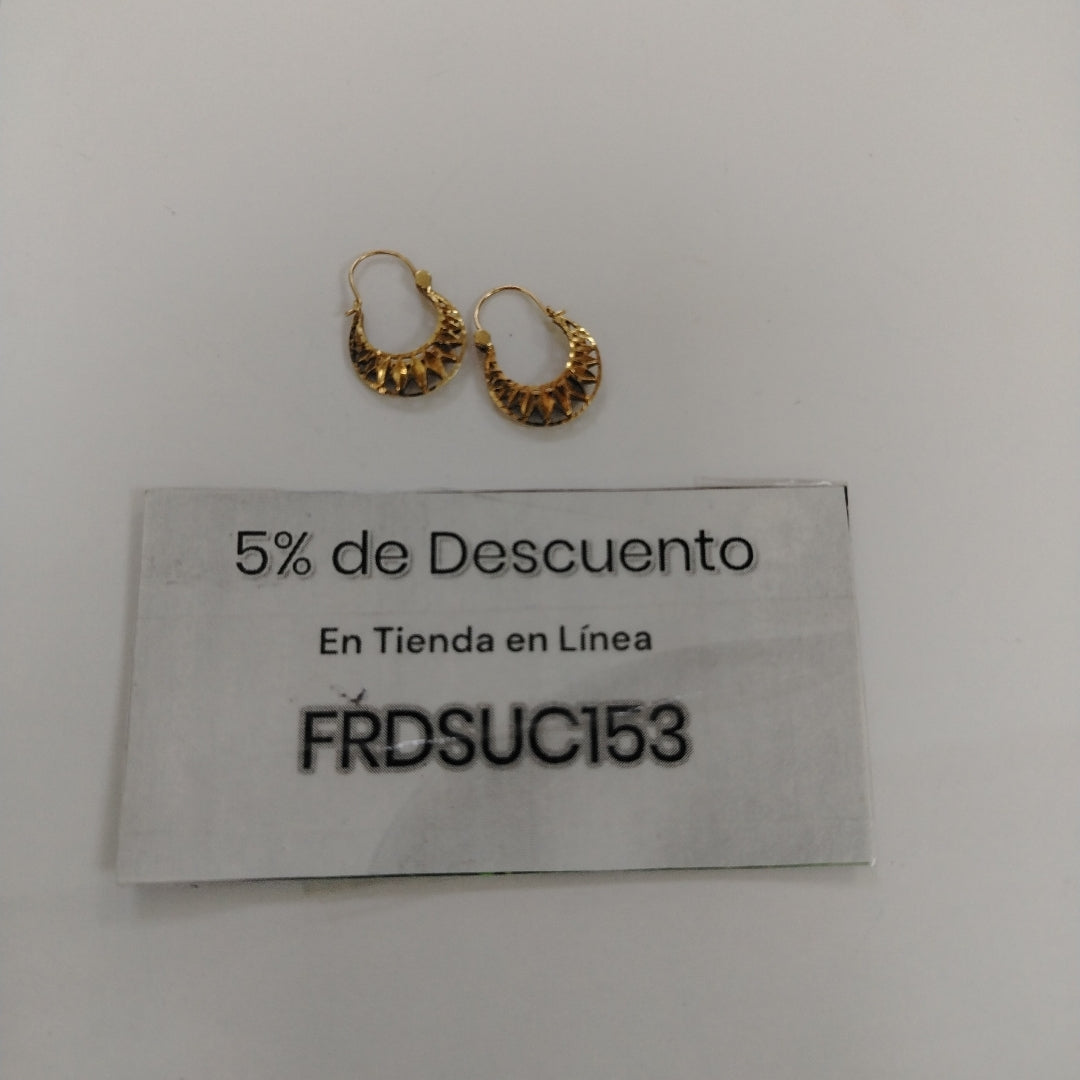 ARRACADAS PAR ORO 10 K 1.4 GRMS (SEMINUEVO)