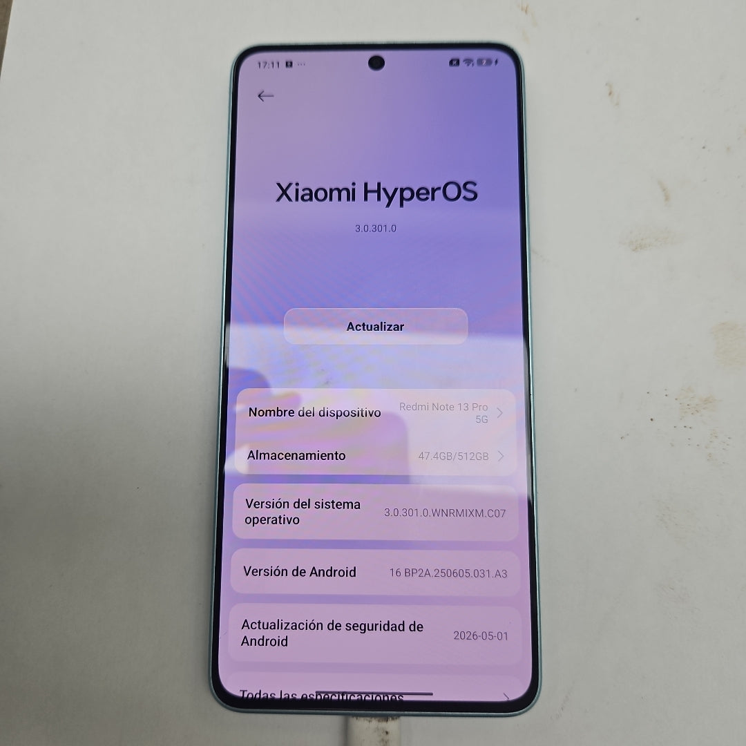 CELULAR XIAOMI REDMI NOTE 13 PRO 2312DRA50G (2023) 512 GB 12 GB RAM (SEMINUEVO)