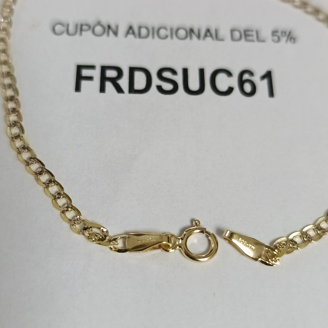 PULSERAS DAMA BARBADA DIAMANTADA ORO 14K 1.5 (NUEVO)