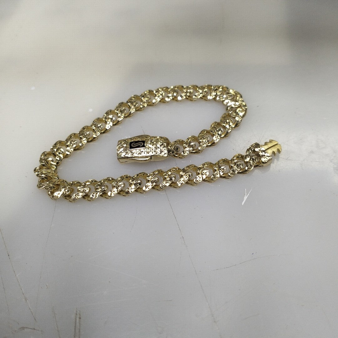 PULSERA MONACO ORO 10K 6.1 (NUEVO)
