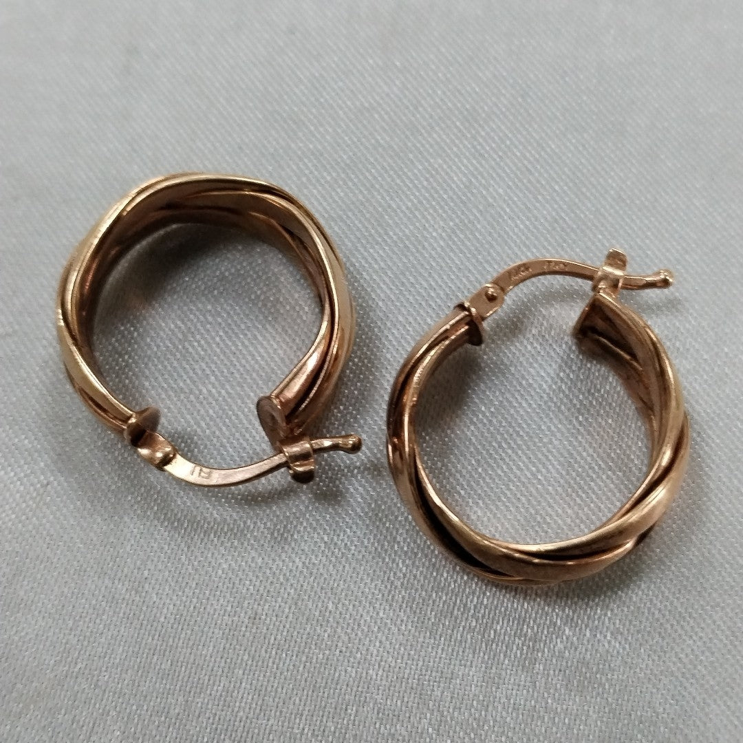 ARRACADAS PAR ORO 14 K 3,80 GRMS (SEMINUEVO)