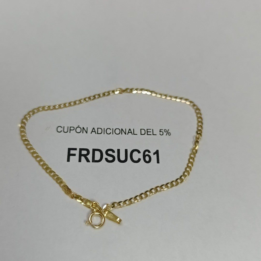 PULSERAS DAMA BARBADA AMARILLA ORO 14K 1.1 (NUEVO)