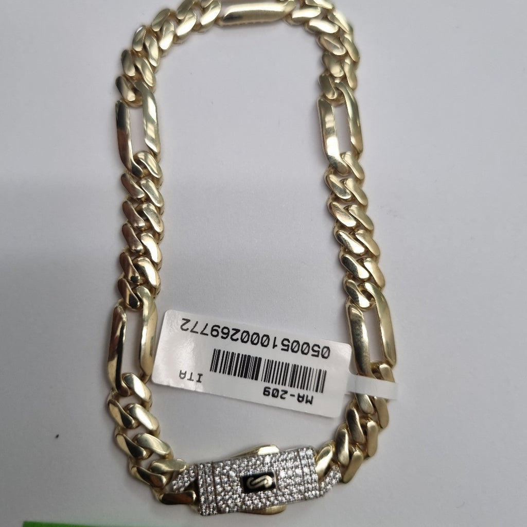 PULSERA CABALLERO MONACO ORO 10K 7.7 (NUEVO)