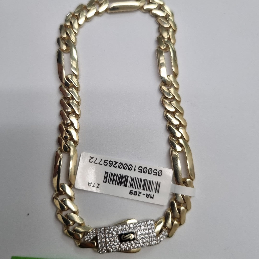 PULSERA CABALLERO MONACO ORO 10K 7.7 (NUEVO)