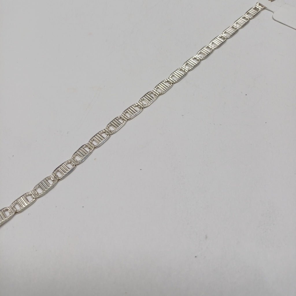 PULSERA TEJIDO ESPEJO PLATA .925 21 CM 8 GR (NUEVO)